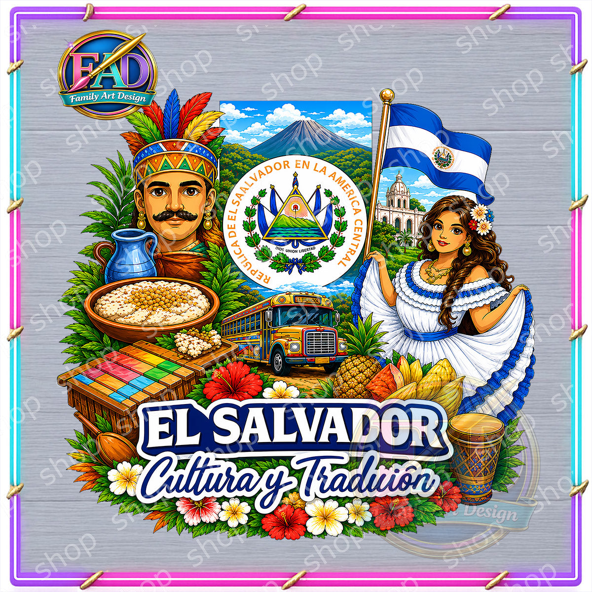 Diseño DTF Cultura de El Salvador 02