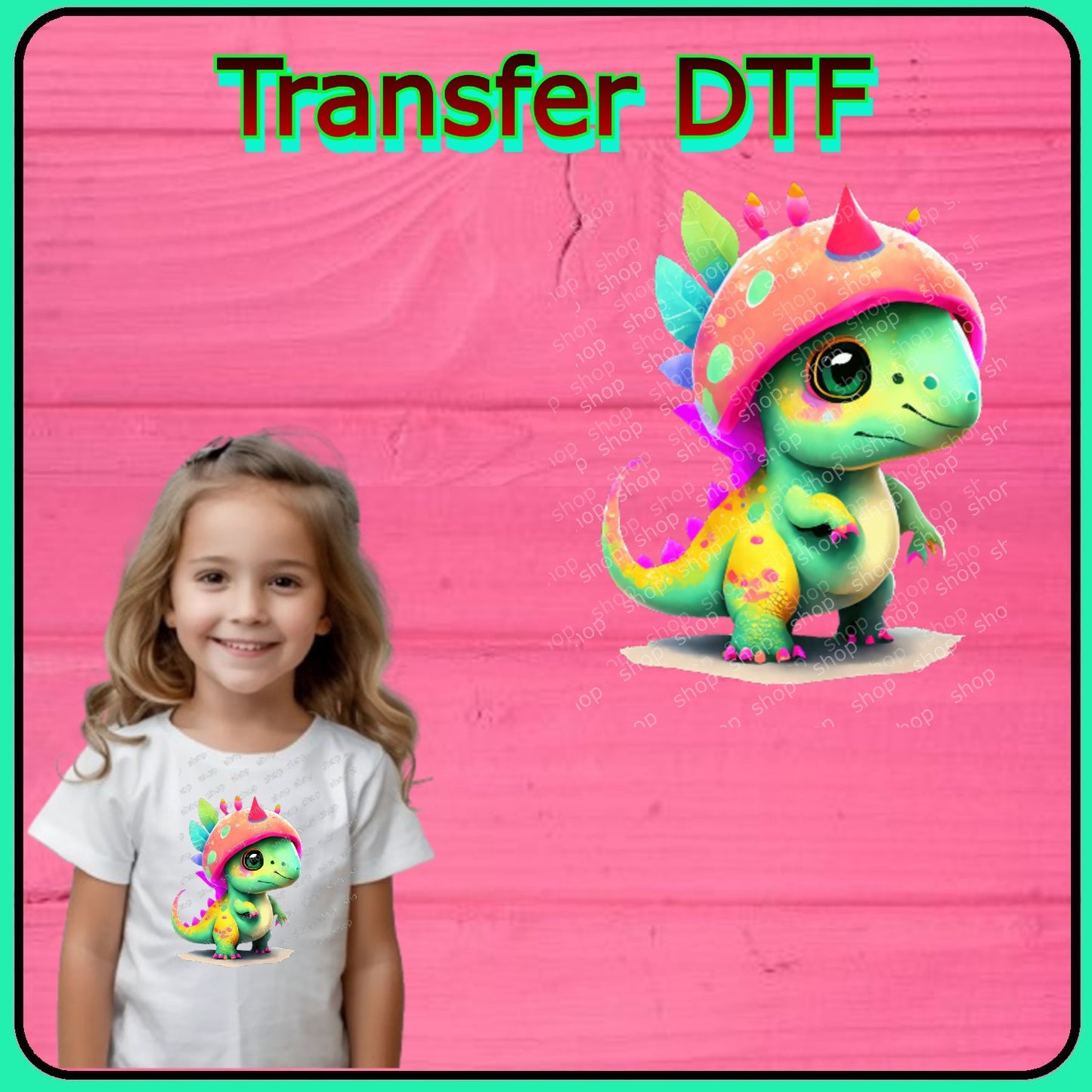 Dinosaurio Colorido – Transfer DTF