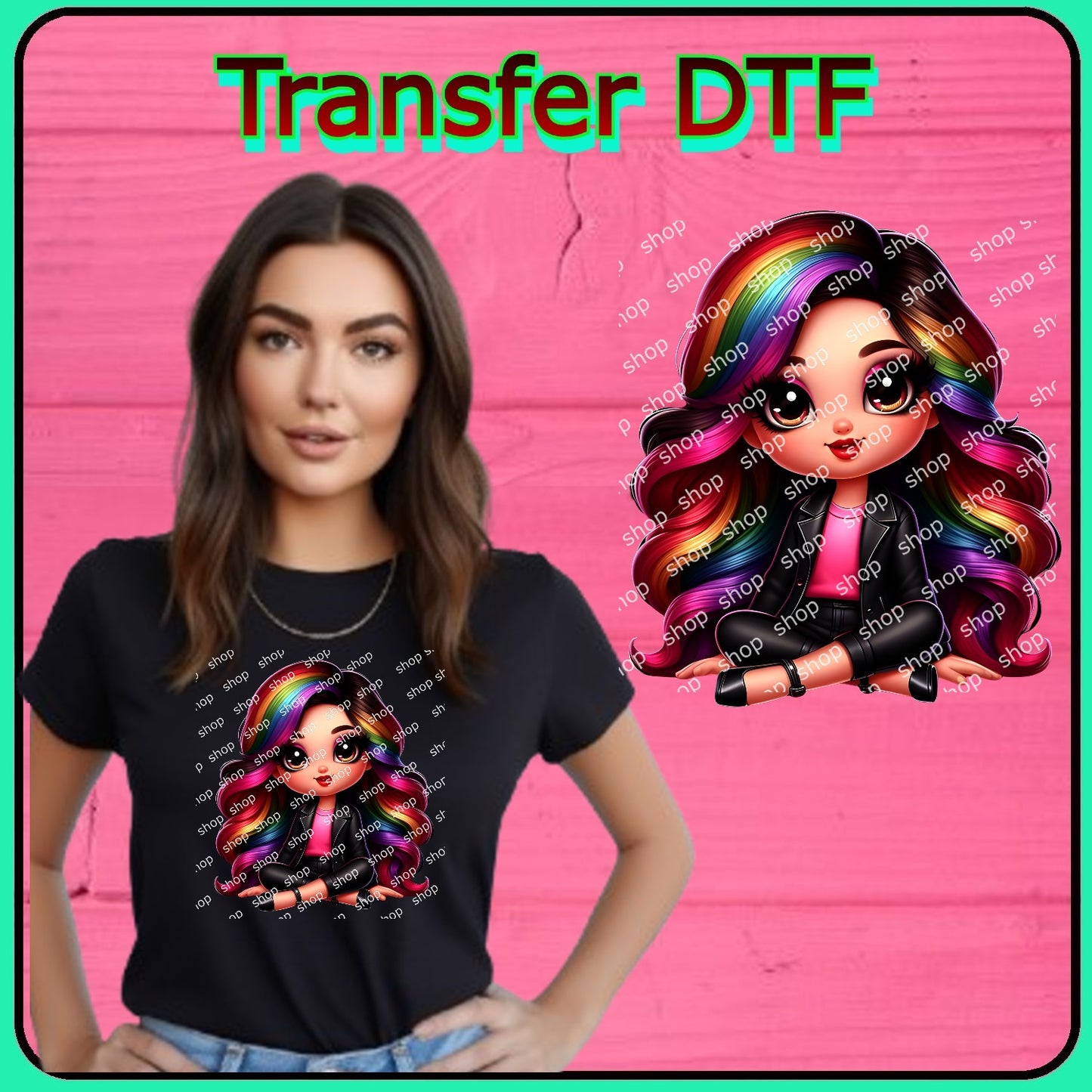 Chica de Cabello Arcoíris