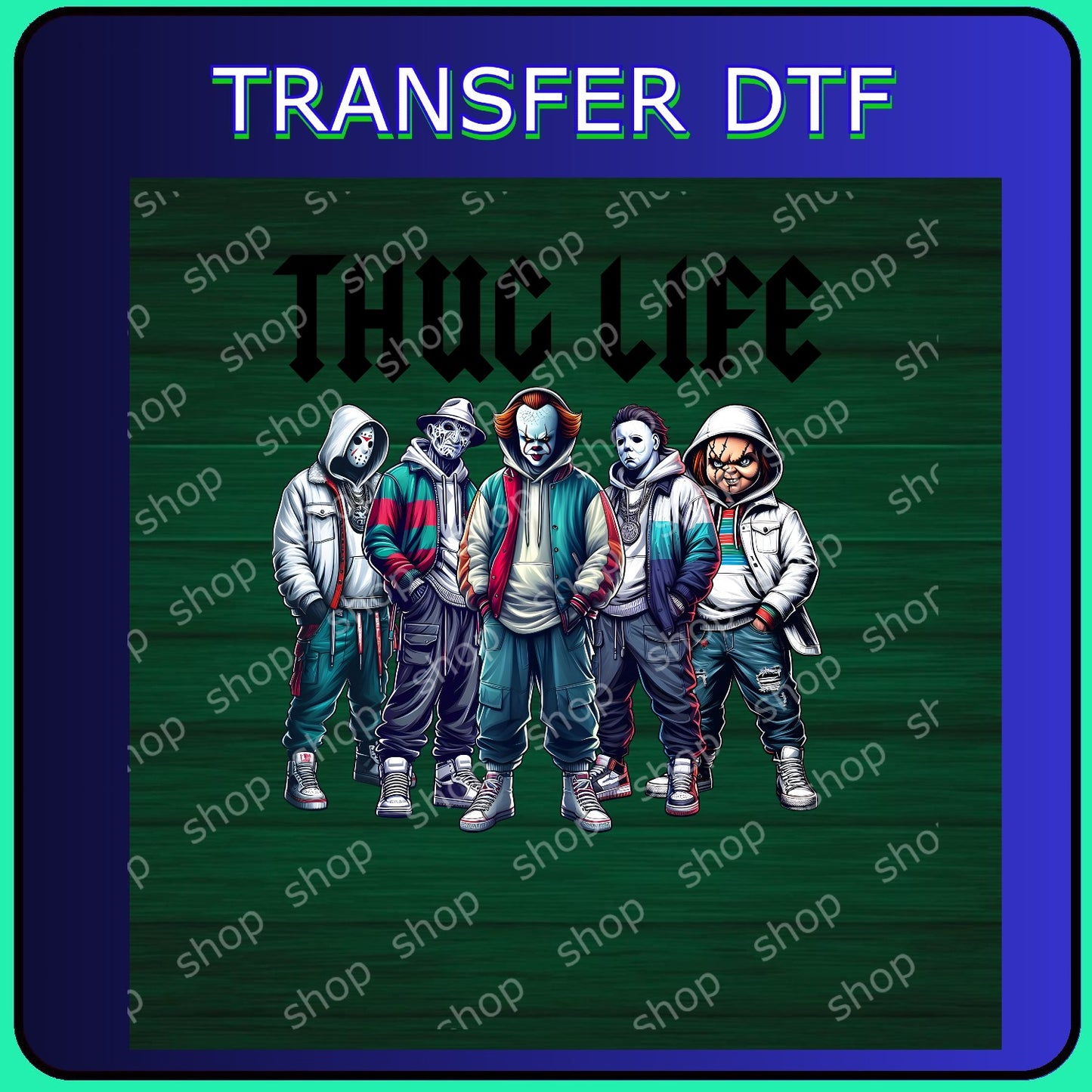 Transfer DTF Thug Life Halloween