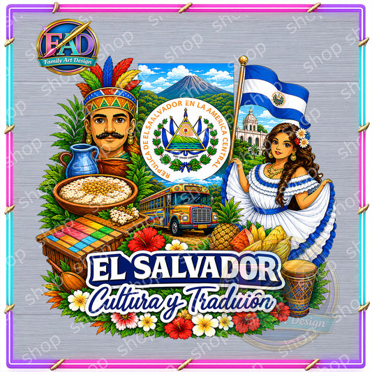 Diseño DTF Cultura de El Salvador 02