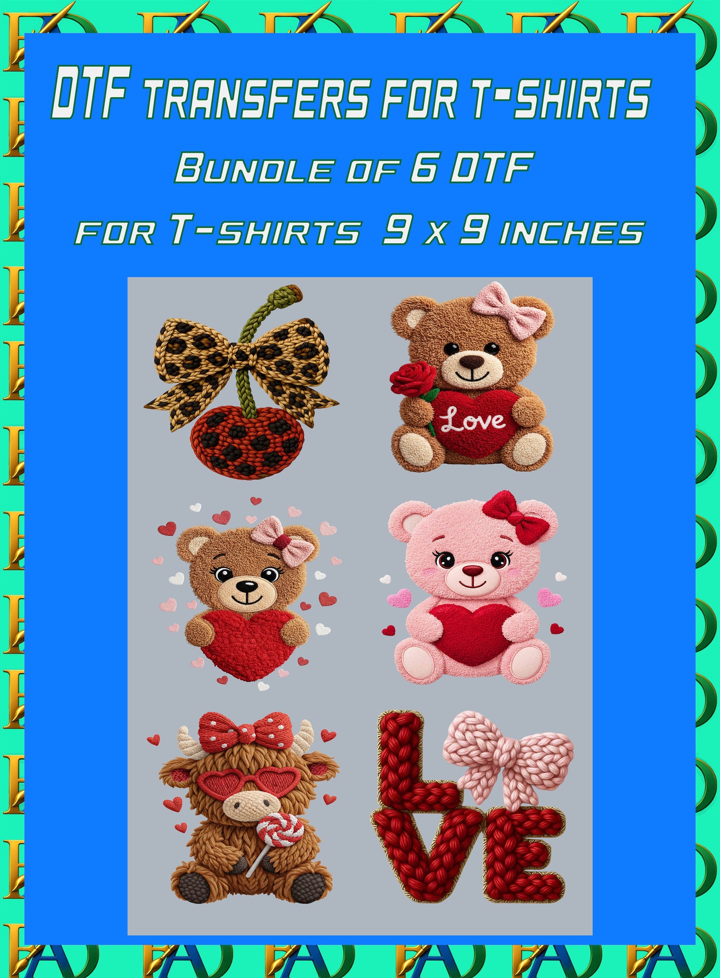 Bundle de 6 Transfers DT San Valentin