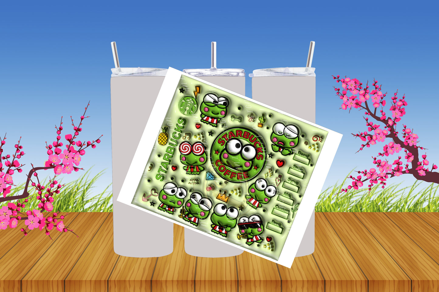 "Hoja de sublimación Vaso de 20 onzas