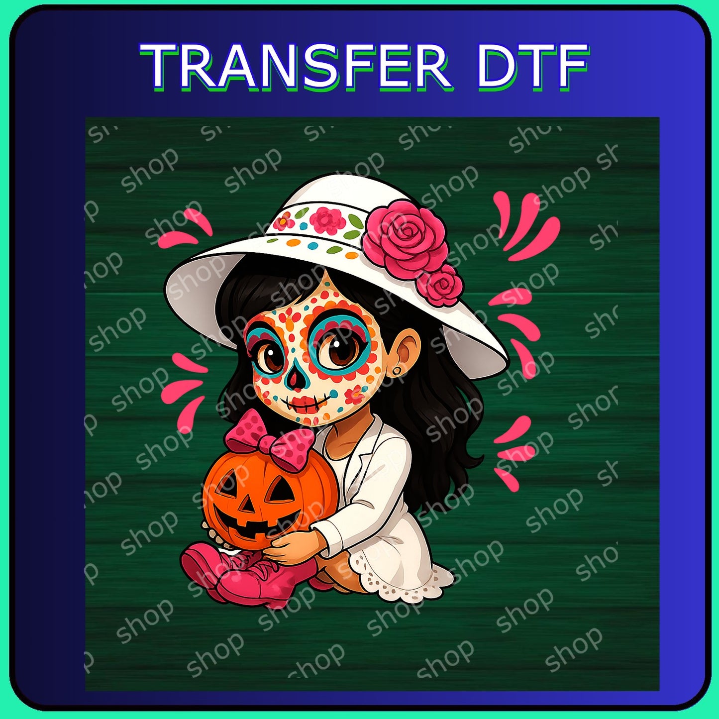 DTF Niña Catrina con Calabaza