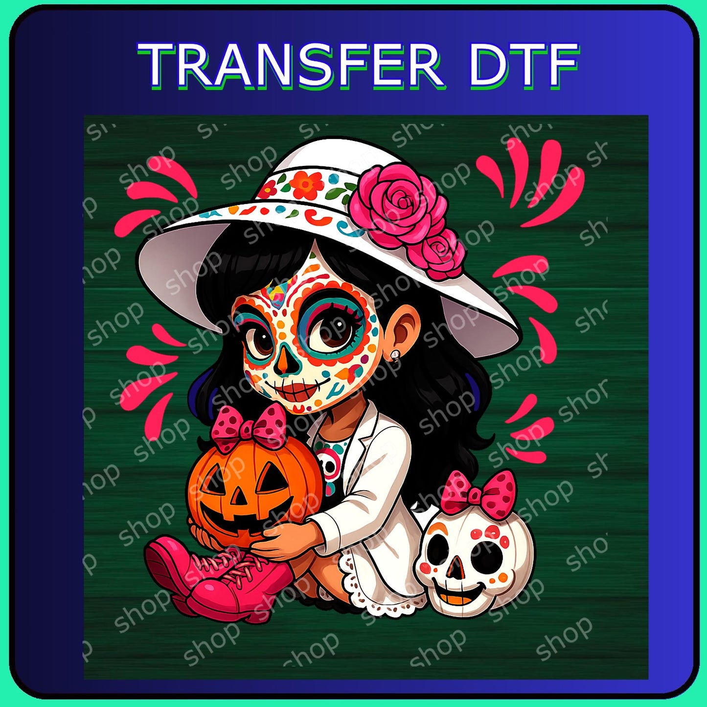 DTF Niña Catrina con Calabaza