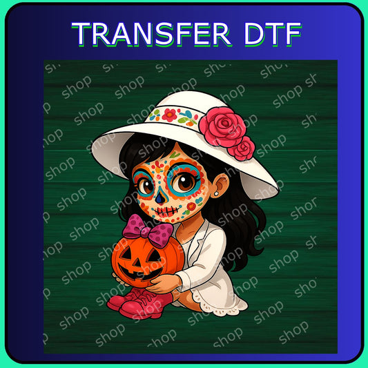 DTF Niña Catrina con Sombrero