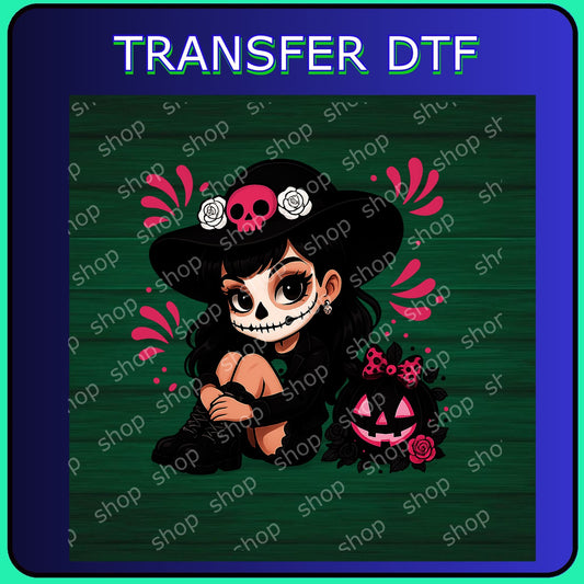 DTF Niña Catrina Gótica