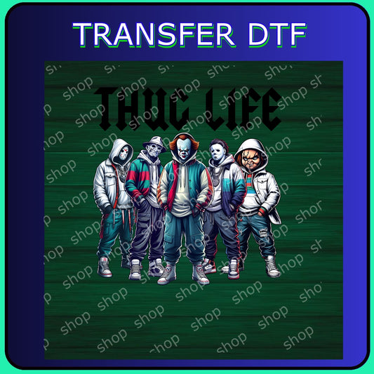 Transfer DTF Thug Life Halloween