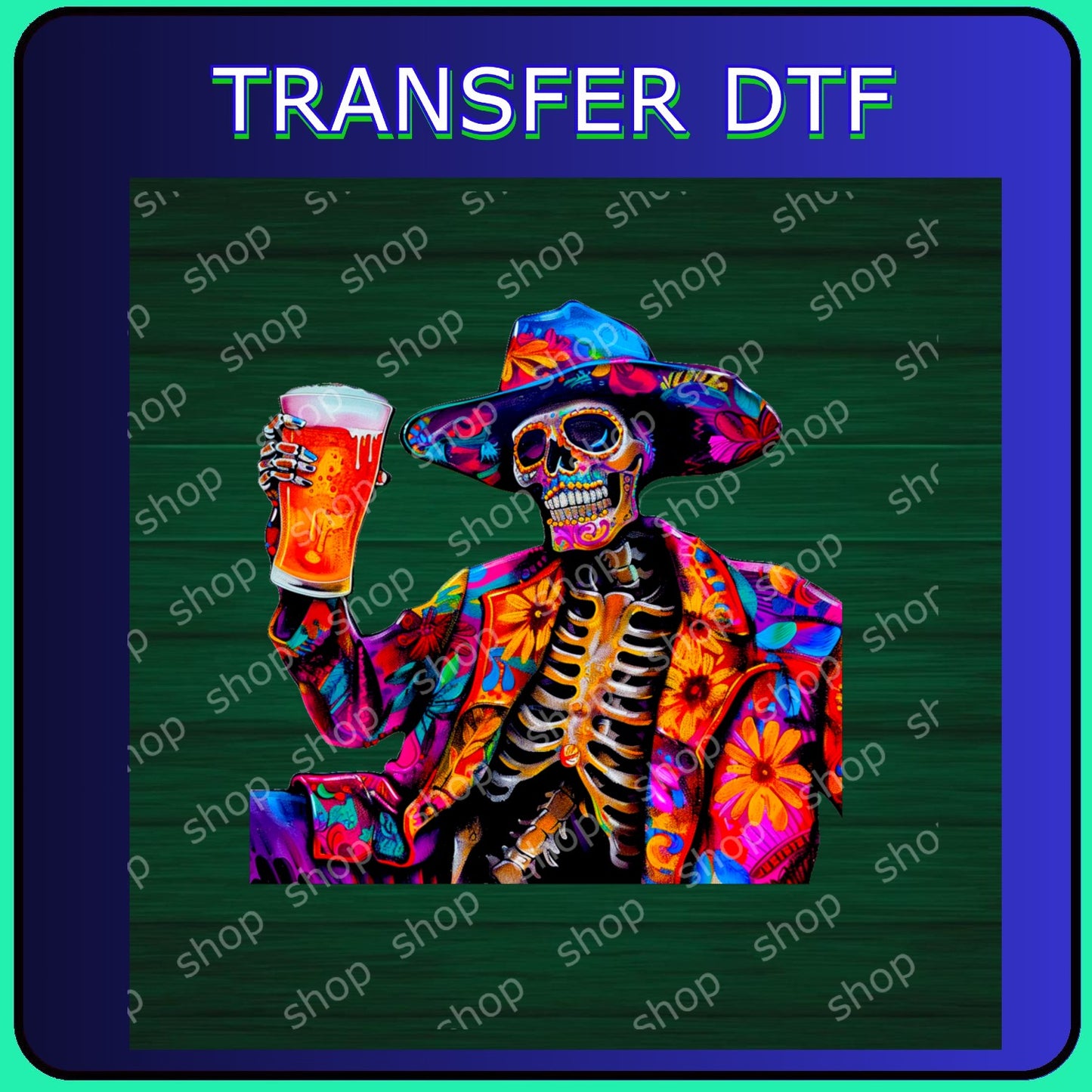 DTF Calavera Fiesta Mexicana